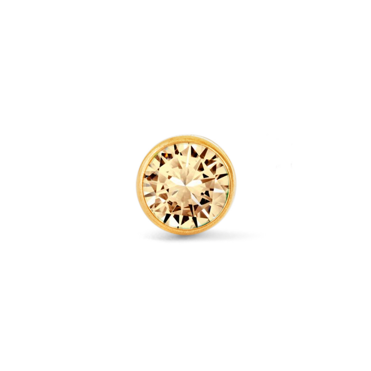 Champagne Cylinder Bezel Gem