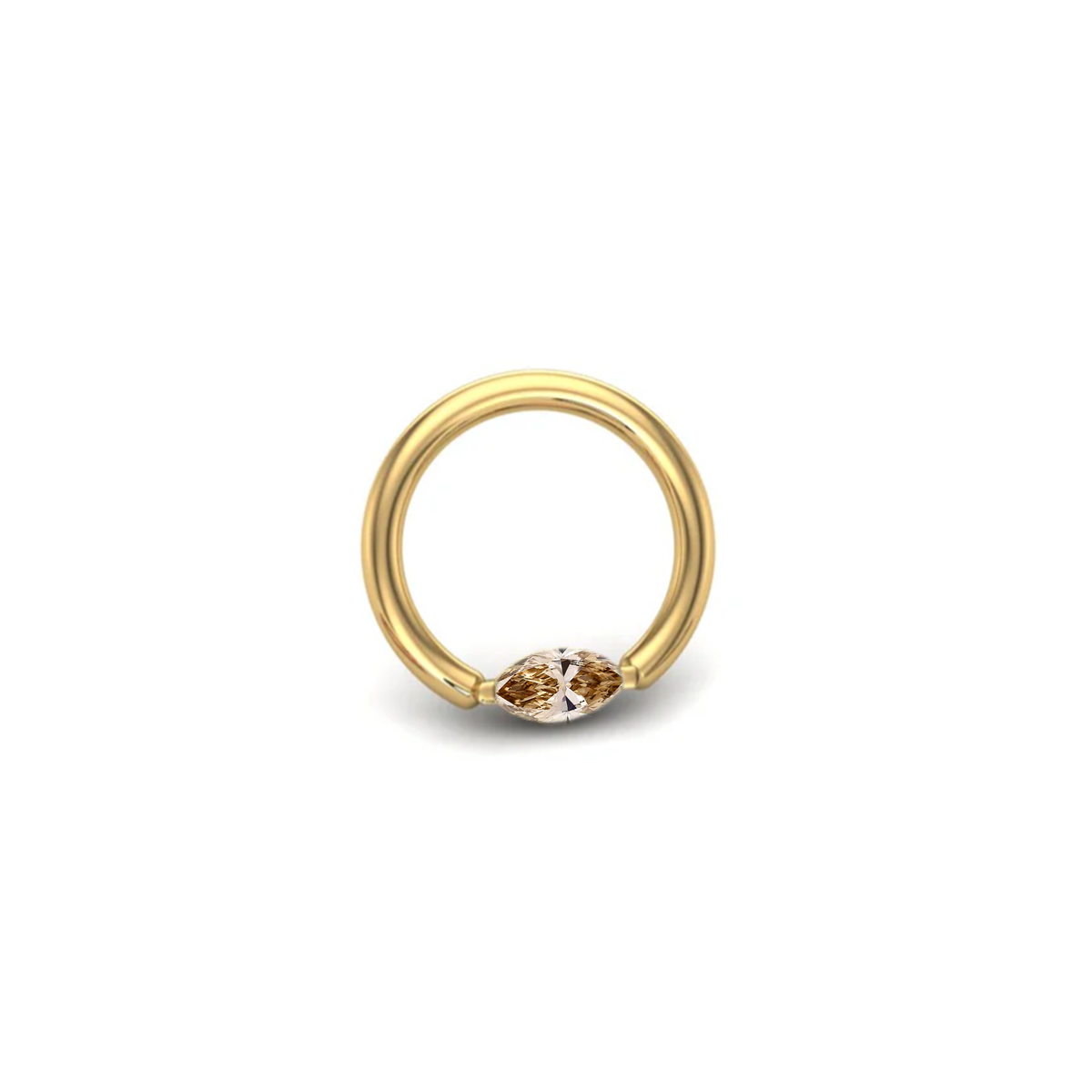 Champagne CZ Marquise Seam Ring