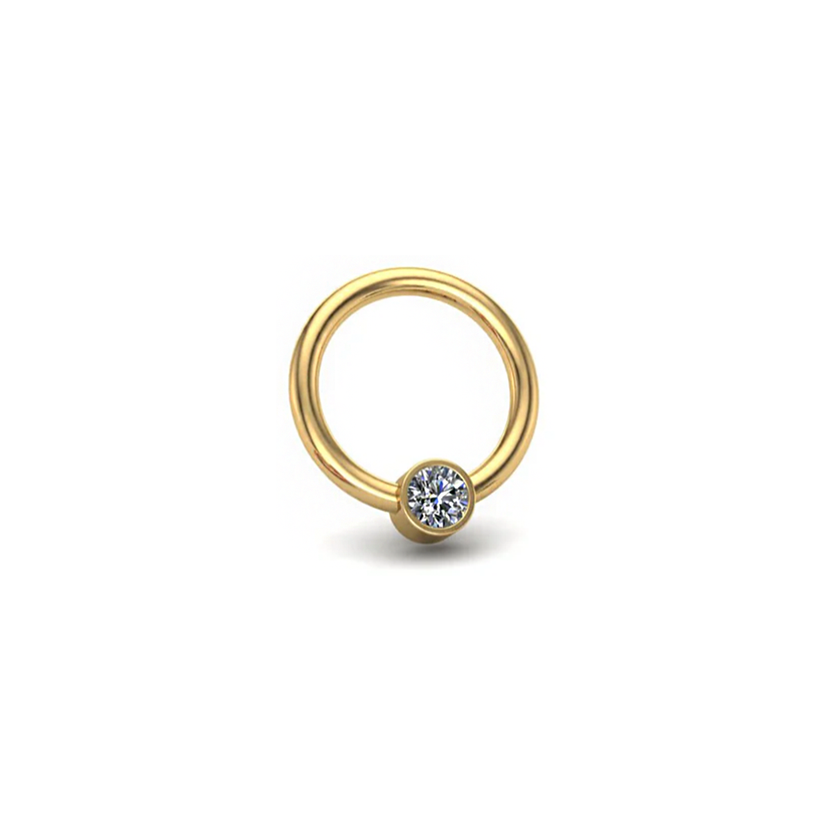 Clear Bezel Set Seam Ring