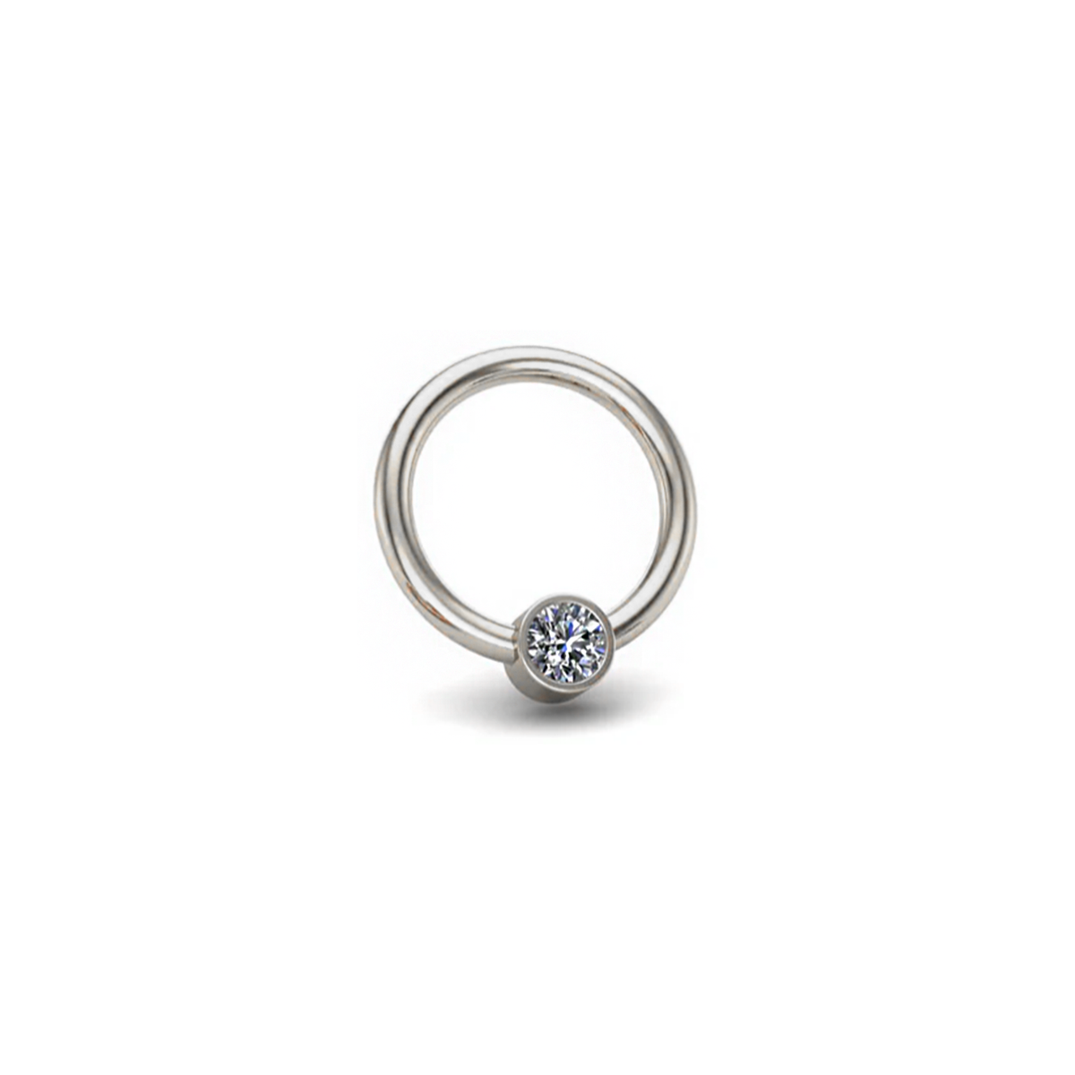 Clear Bezel Set Seam Ring