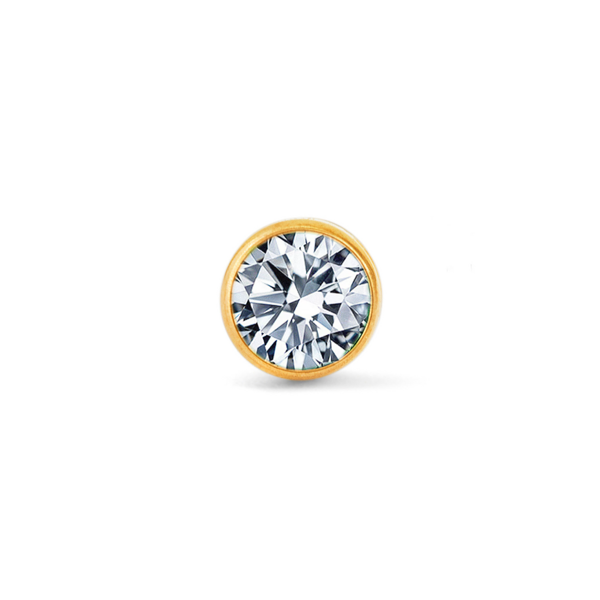 Clear Cylinder Bezel Gem Threaded