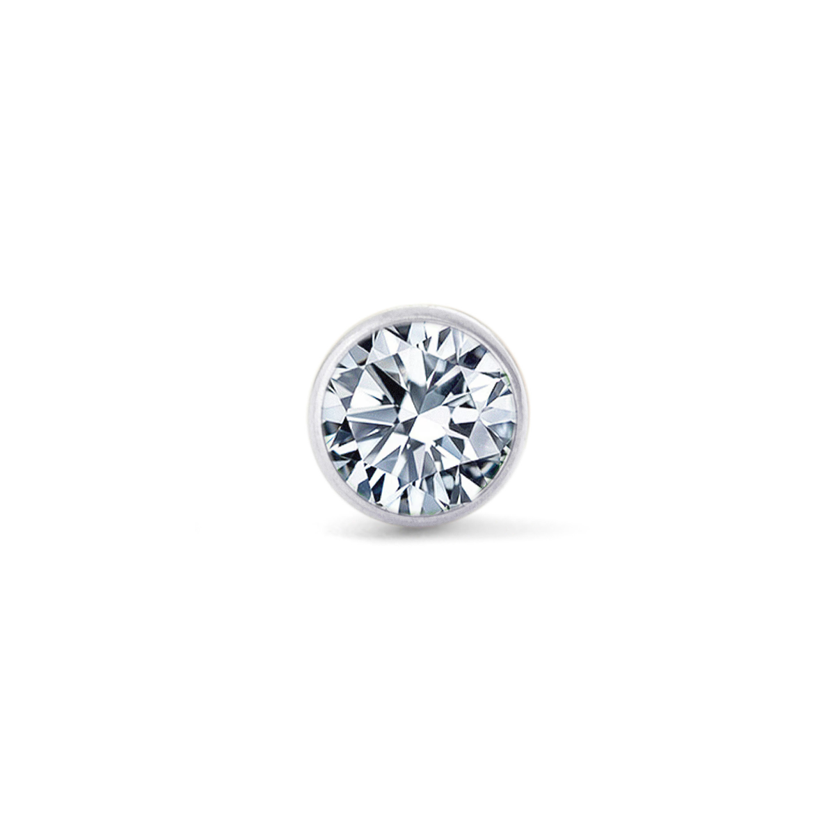 Clear Cylinder Bezel Gem Threaded