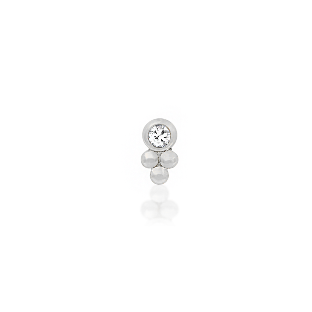 Bezel Tri-Bead CZ