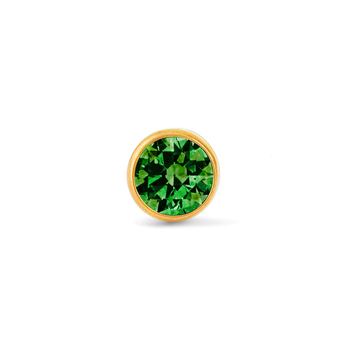 Emerald Cylinder Bezel Gem