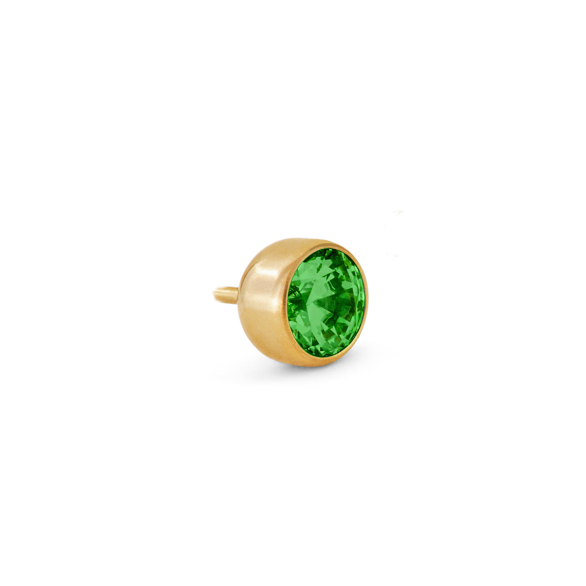 Emerald Cylinder Bezel Gem