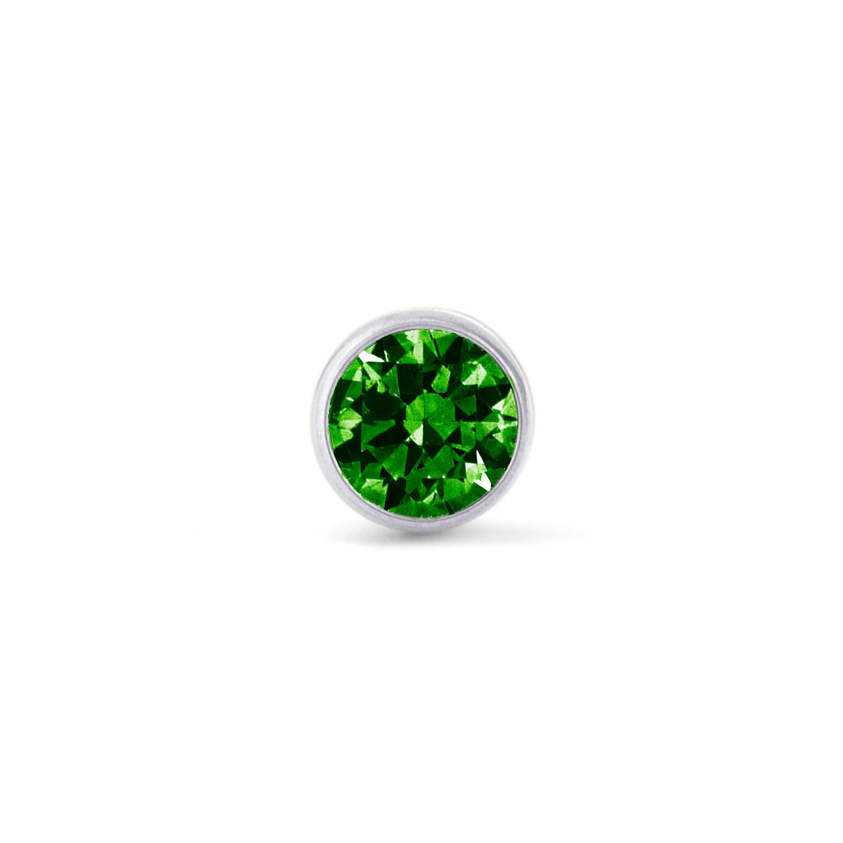 Emerald Cylinder Bezel Gem