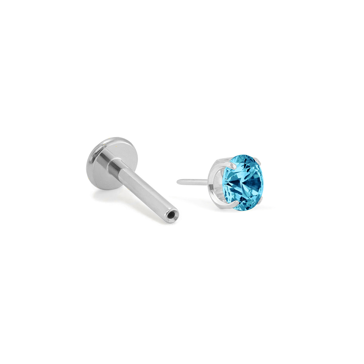 Light Blue Prong Gem