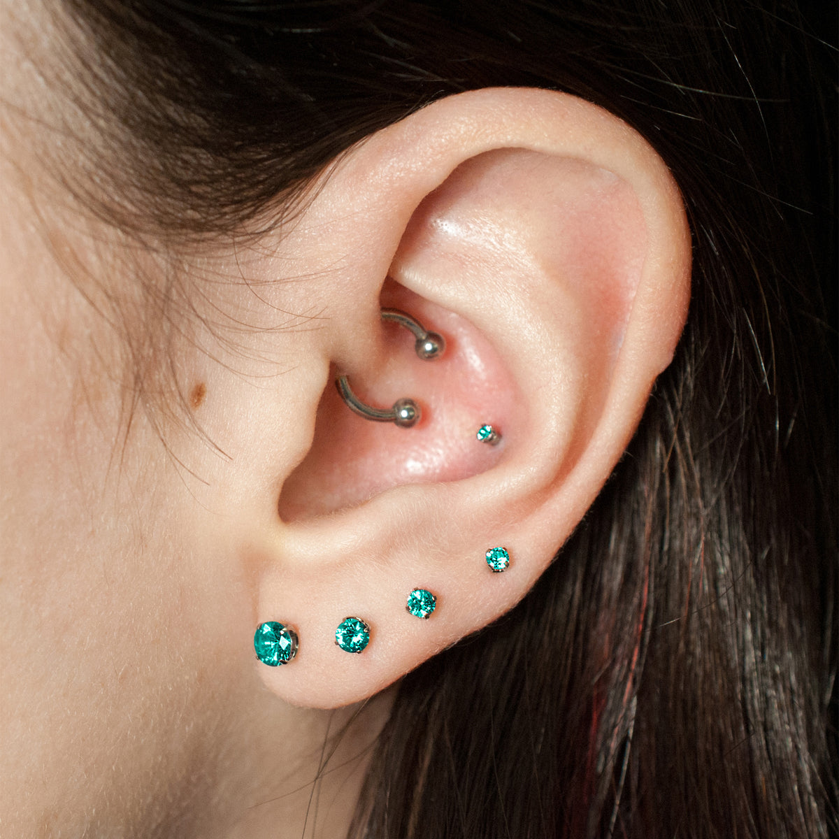 Mint Green Prong Gem