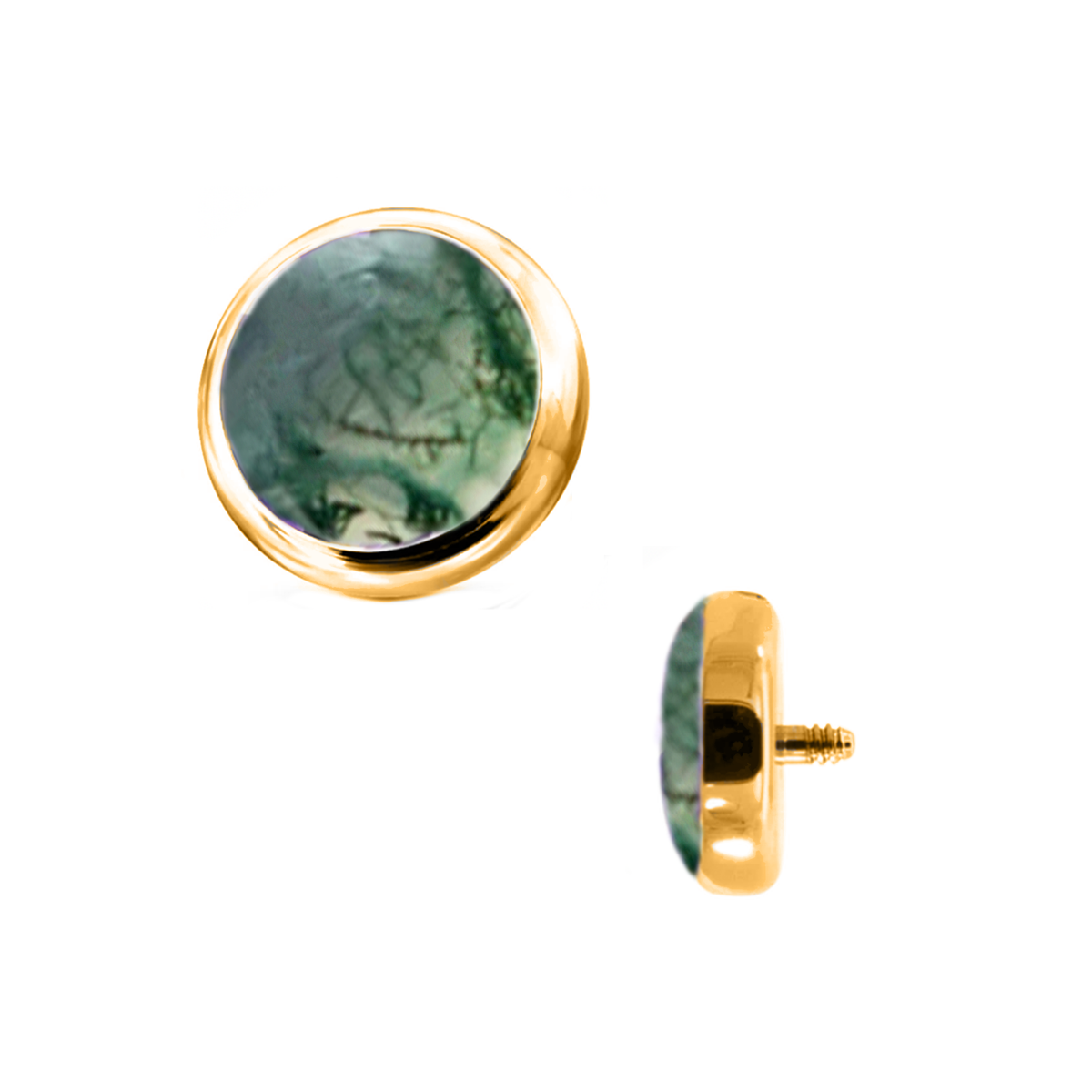 Moss Agate 1.6mm (14g) Cabochon