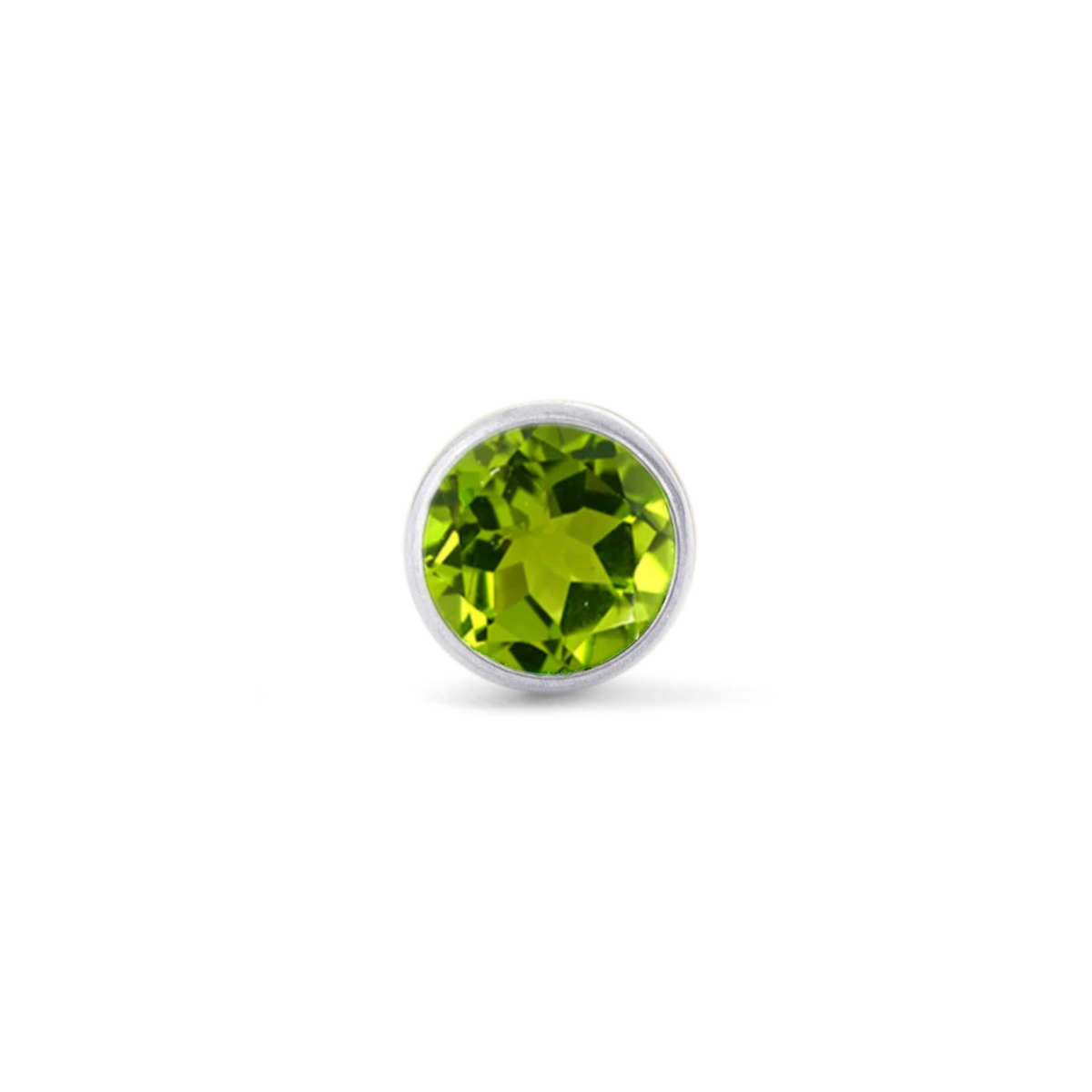 Peridot Cylinder Bezel Gem Threaded