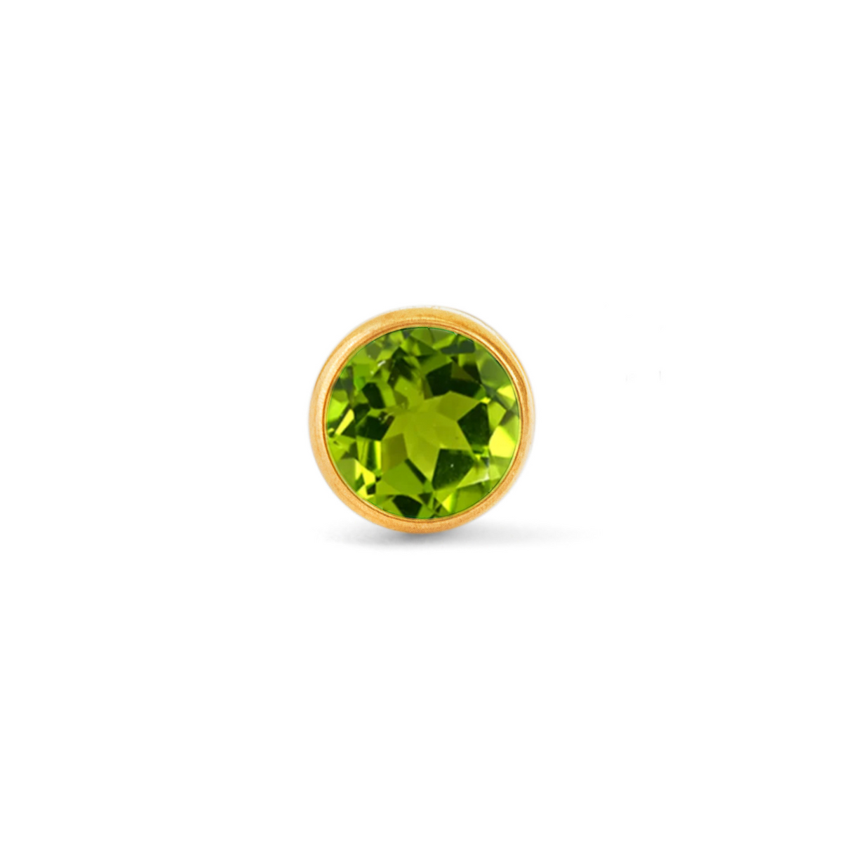 Peridot Cylinder Bezel Gem Threaded