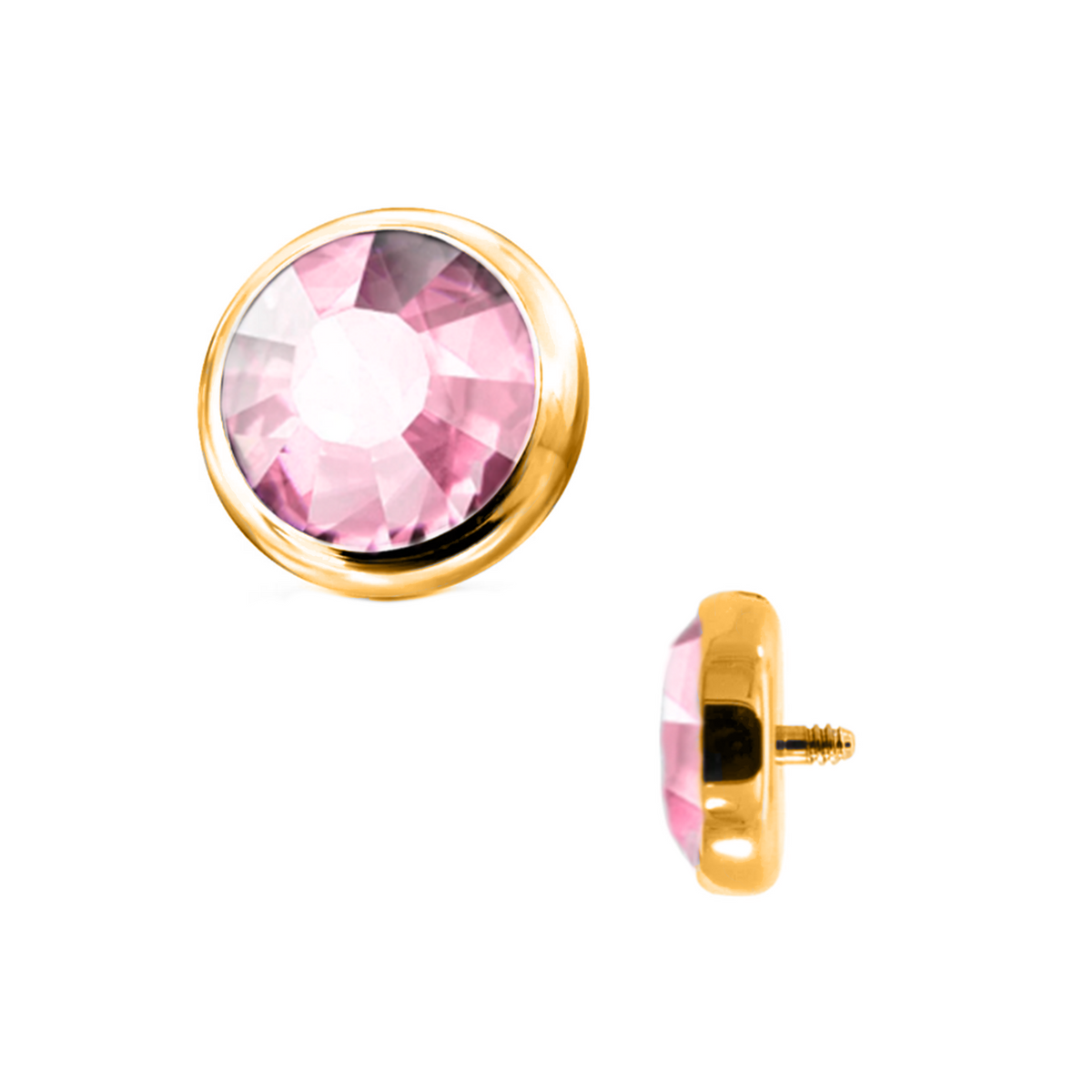 Pink 1.6mm (14g) Flat Gem
