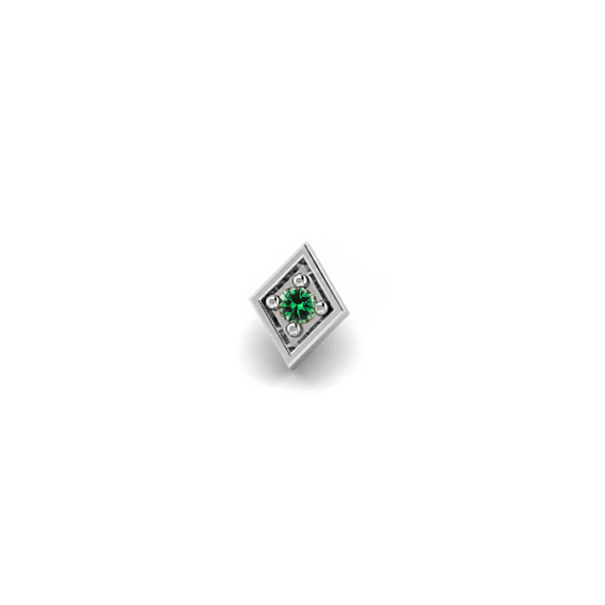 Mushroom Prism Emerald CZ