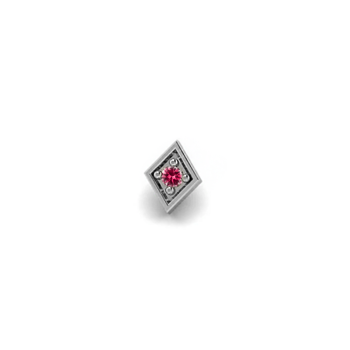 Mushroom Prism Ruby CZ
