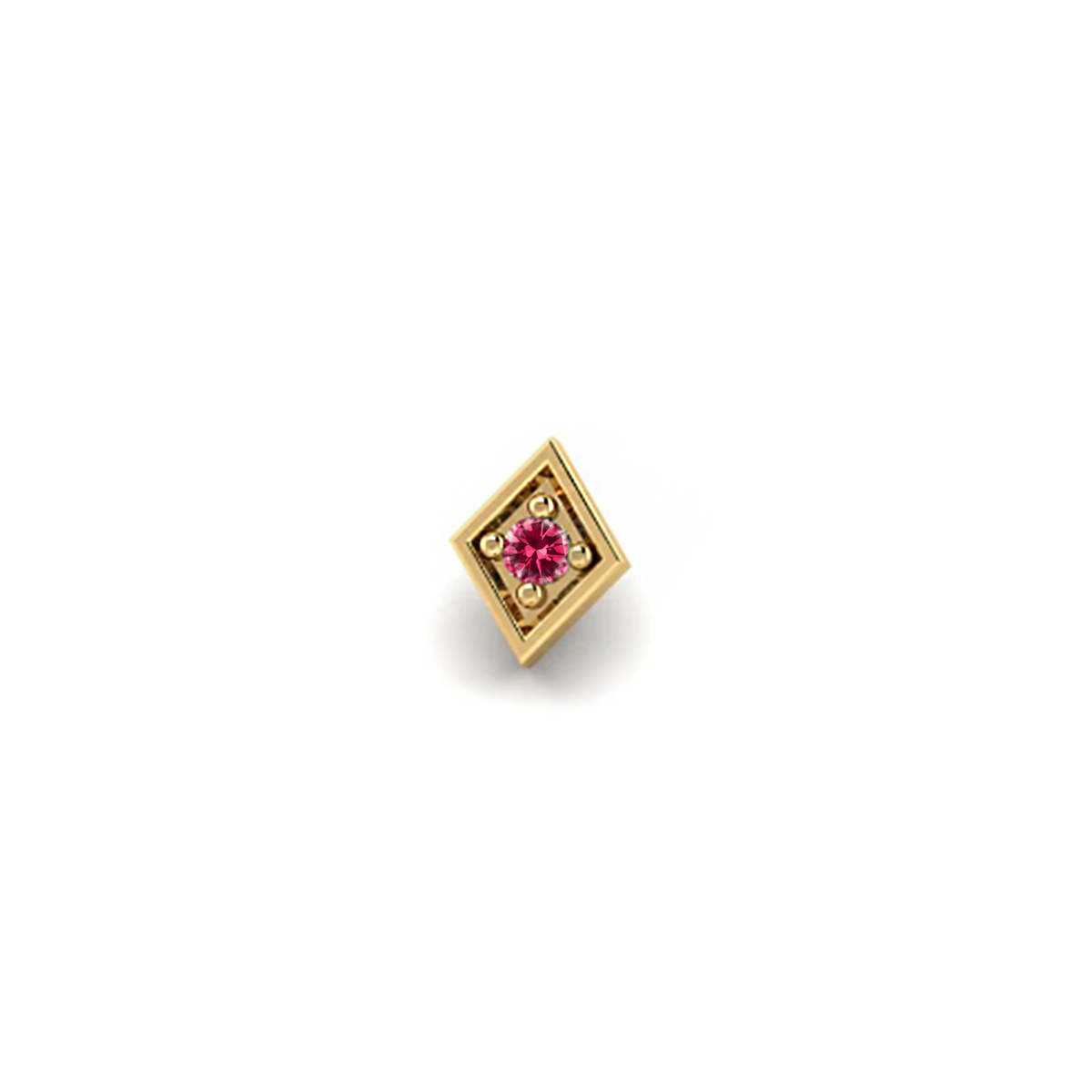 Mushroom Prism Ruby CZ