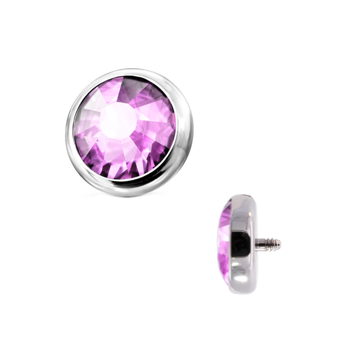 Purple 1.6mm (14g) Flat Gem