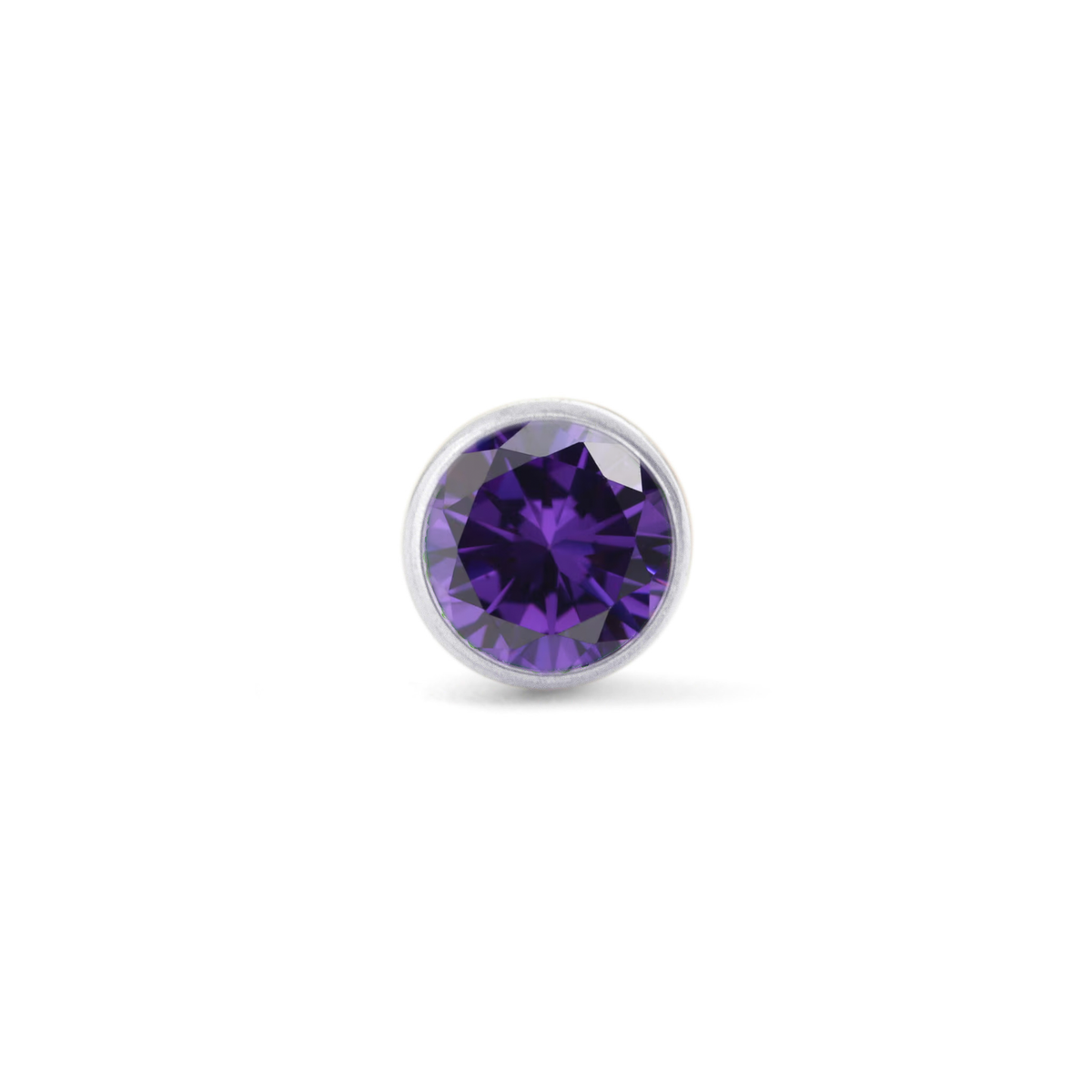 Purple Cylinder Bezel Gem