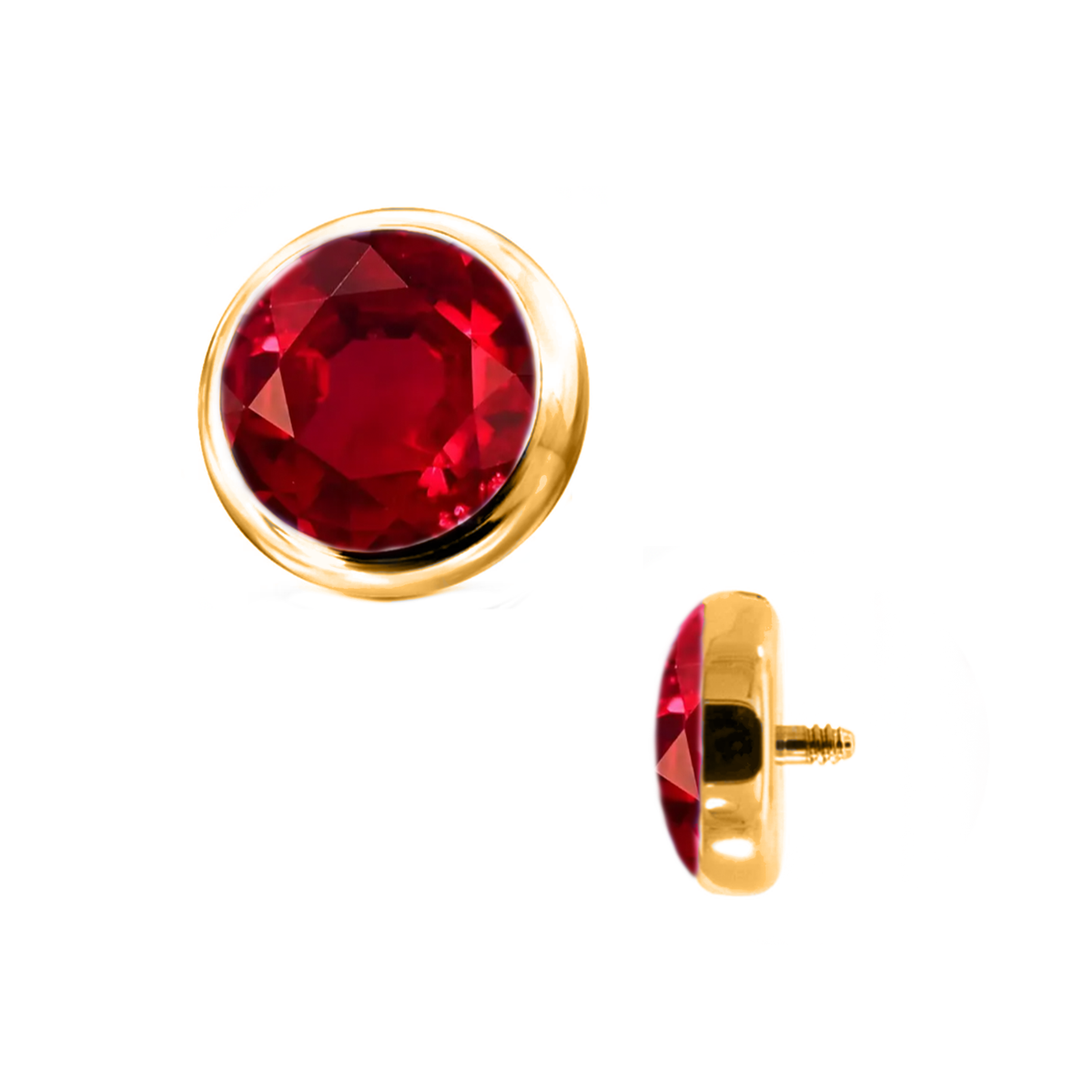 Ruby 1.6mm (14g) Flat Gem