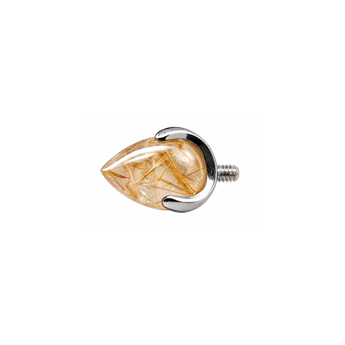 Rutilated Quartz Bullet 14g (1.6mm)