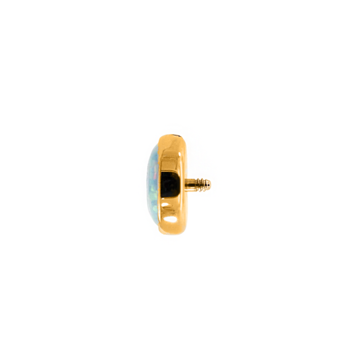 White Opal Threaded 16g Cabochon