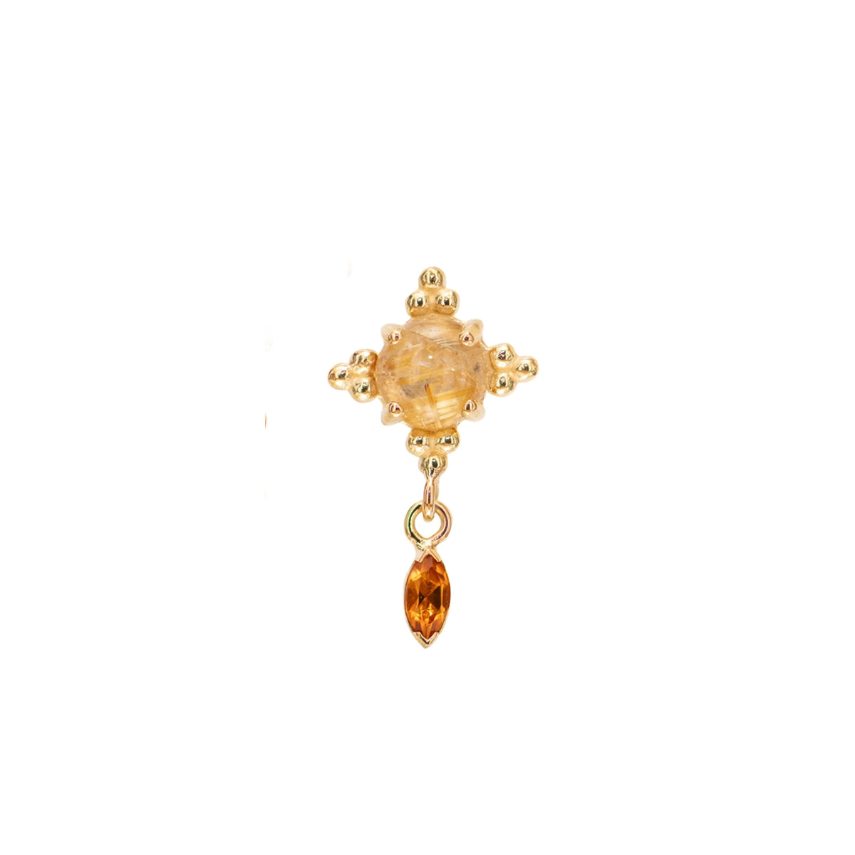 Zia (4mm)  with Marquise Dangle