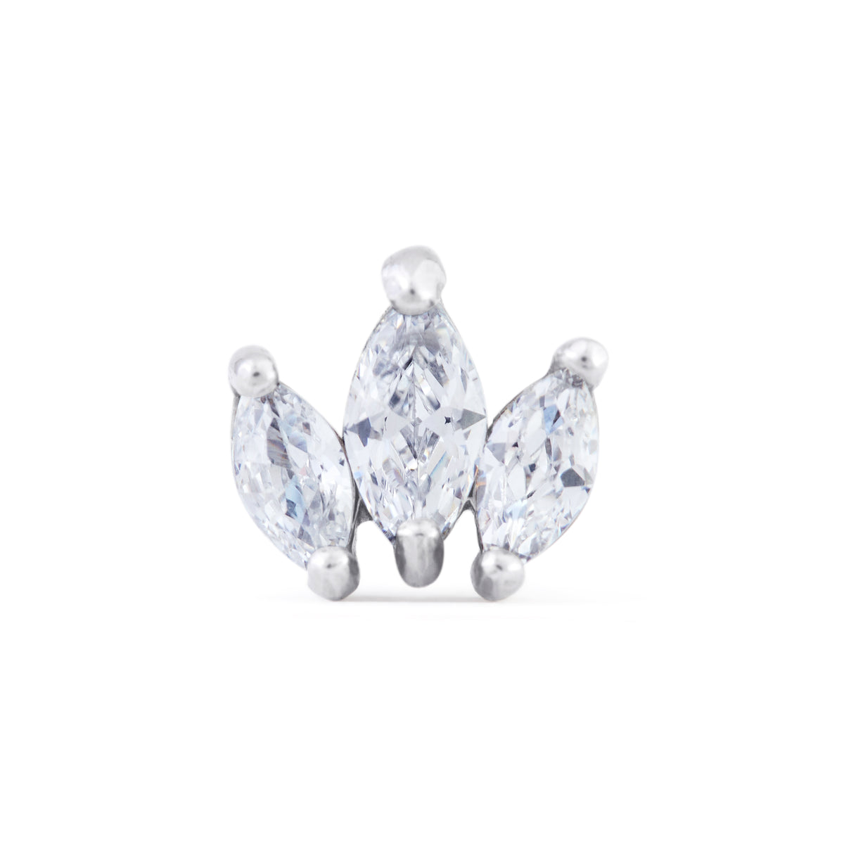 TRIPLE MARQUISE CZ IN SILVER