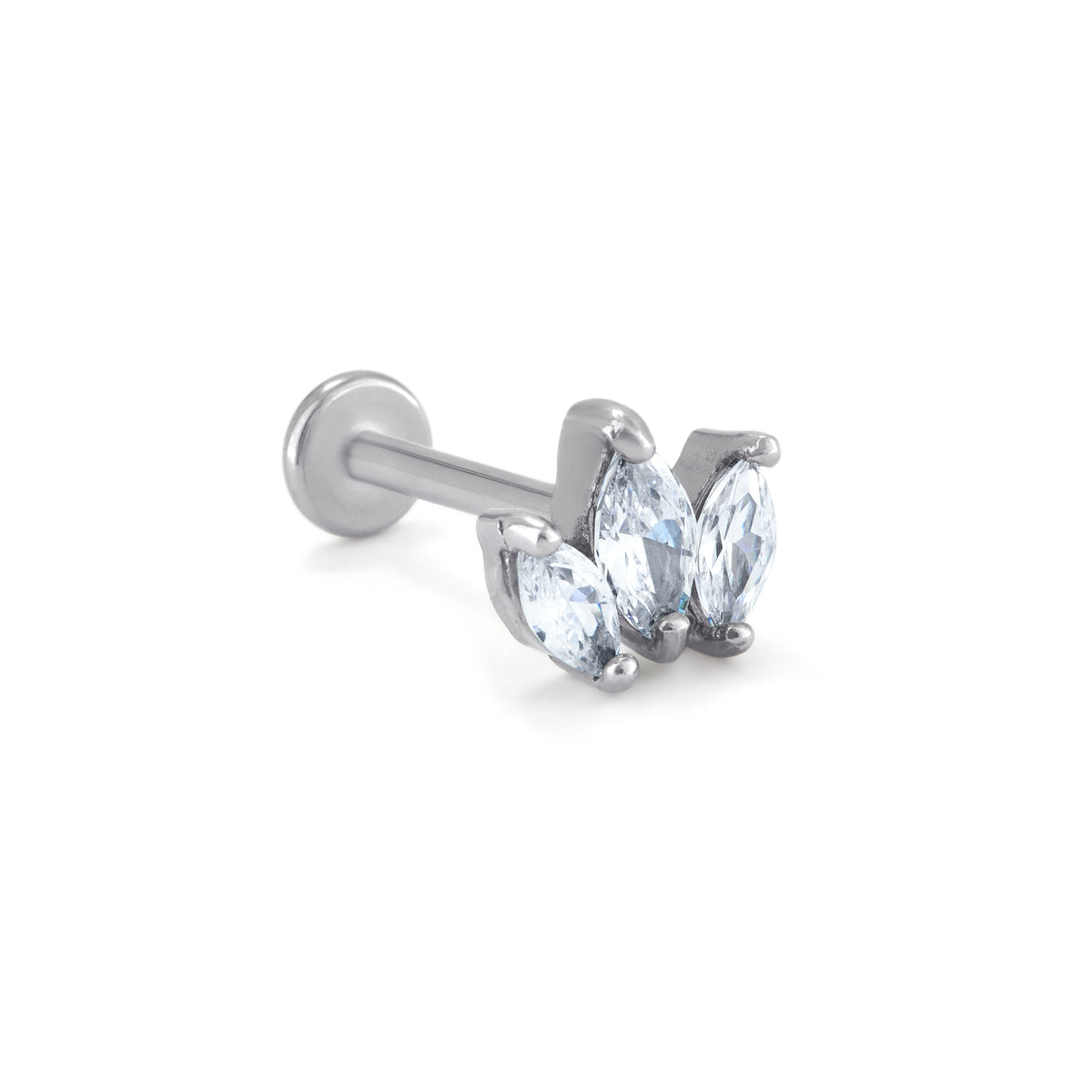 TRIPLE MARQUISE CZ IN SILVER