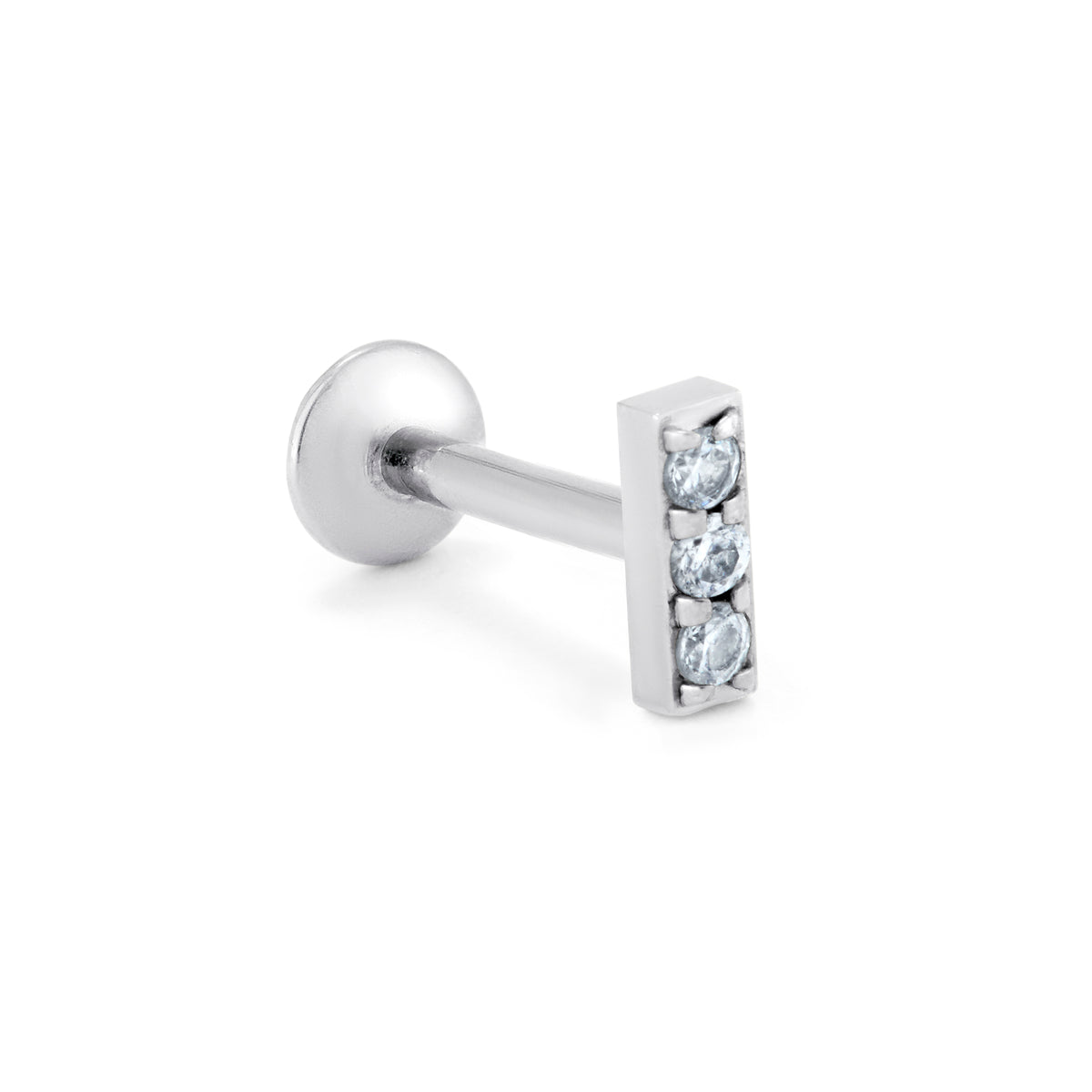 GEMMED BAR IN SILVER