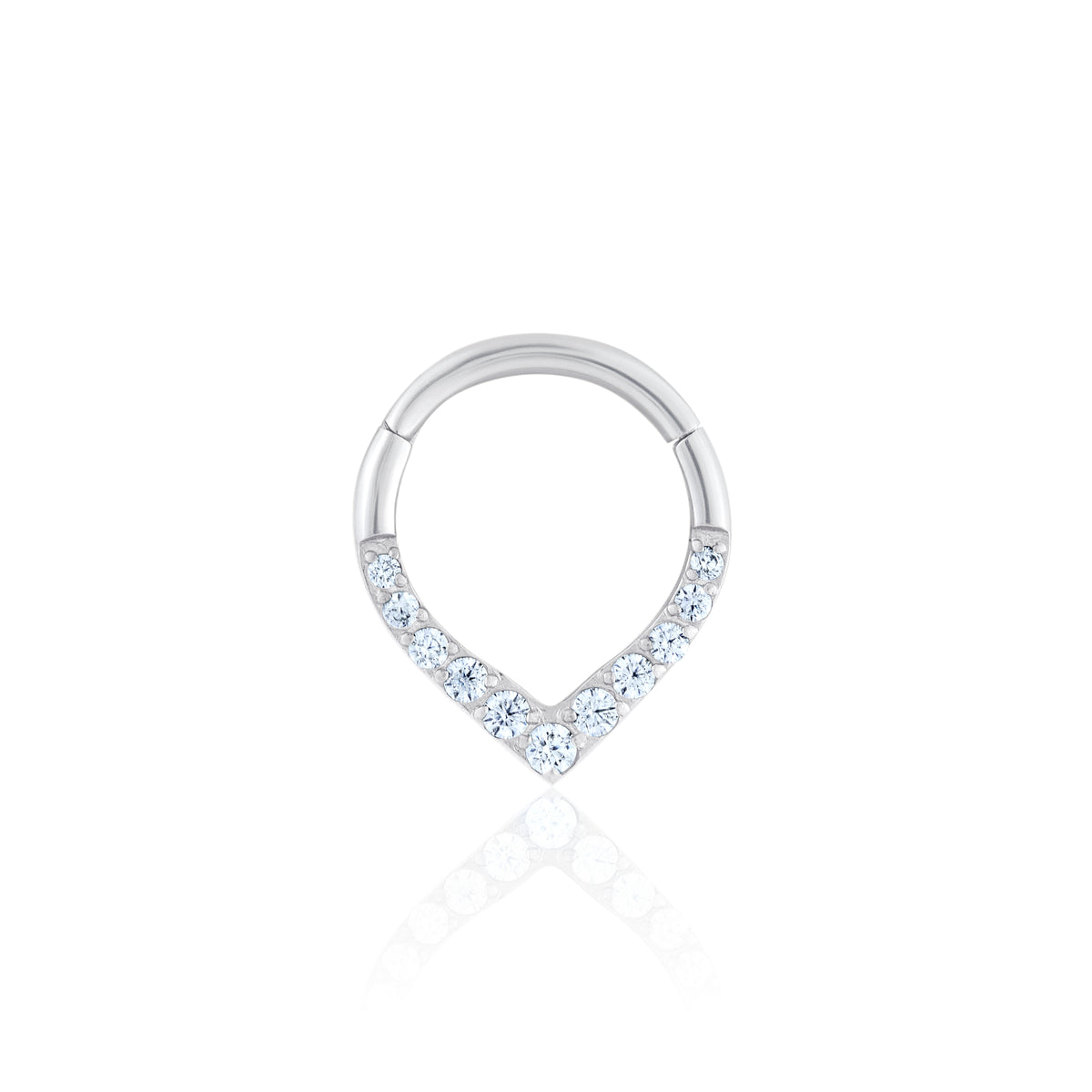 WISH CZ CLICKER IN SILVER
