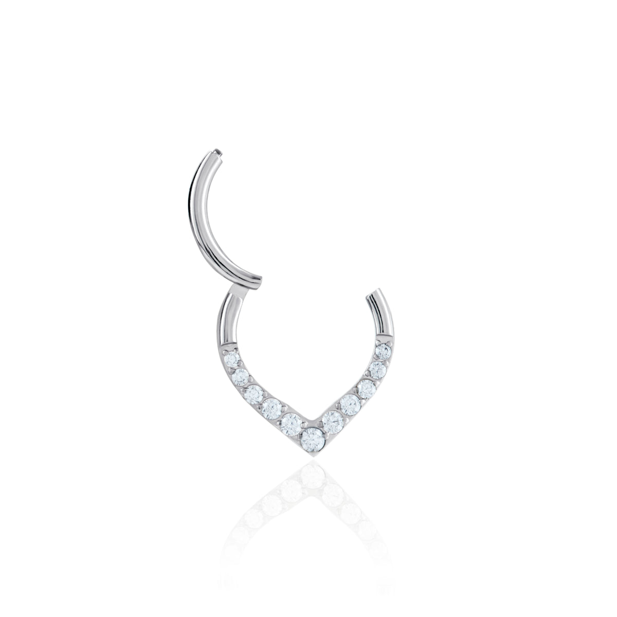 WISH CZ CLICKER IN SILVER