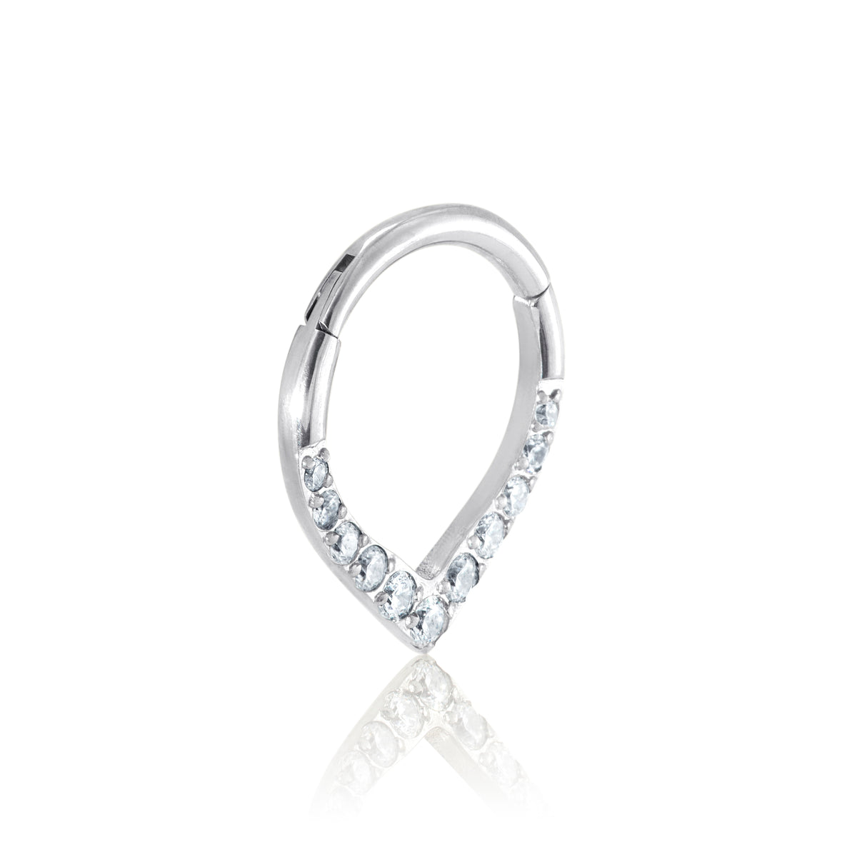 WISH CZ CLICKER IN SILVER