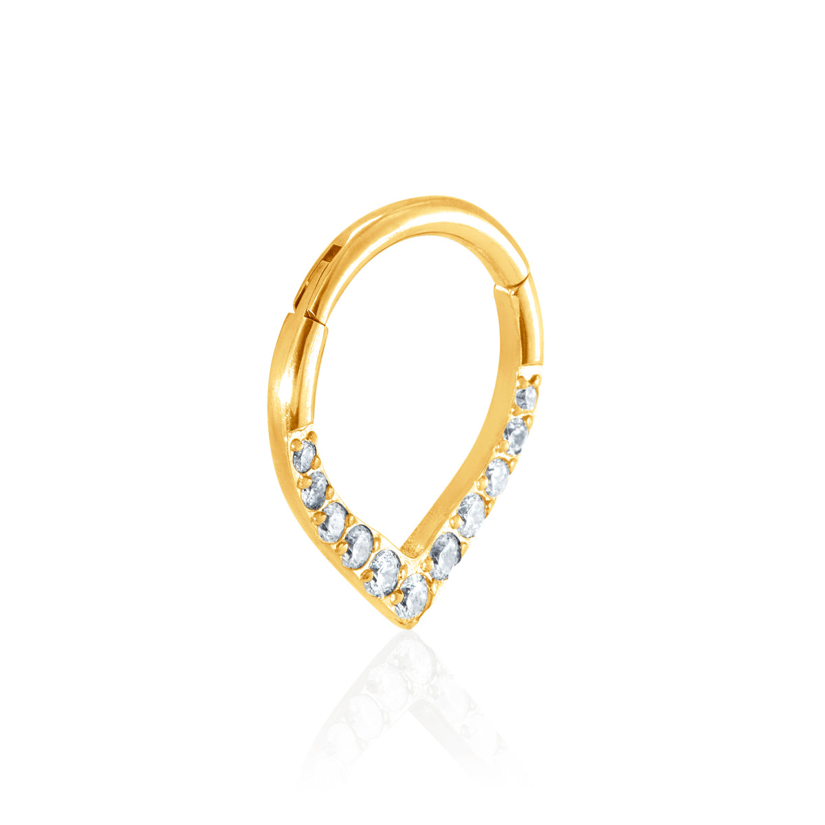 WISH CZ CLICKER IN GOLD