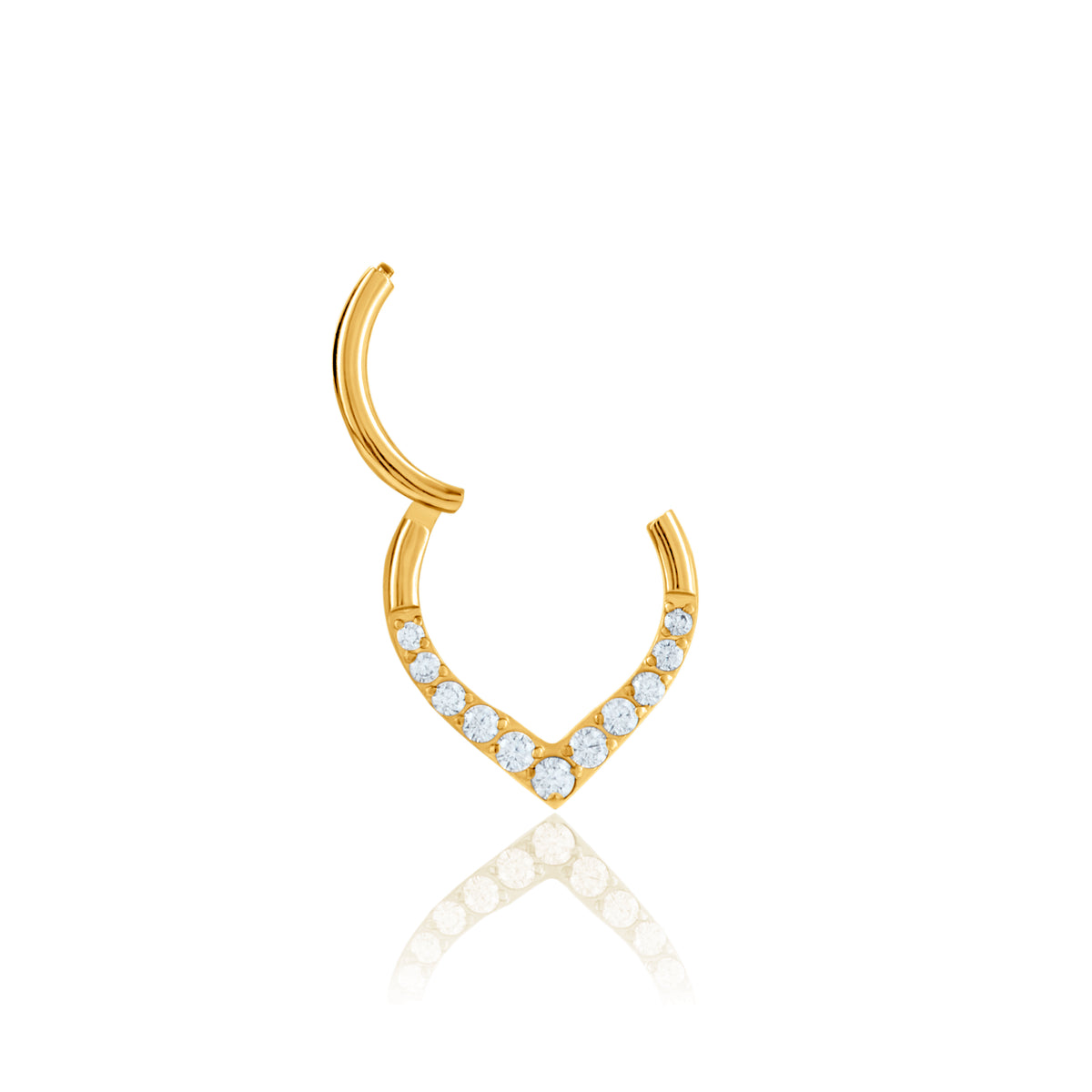 WISH CZ CLICKER IN GOLD