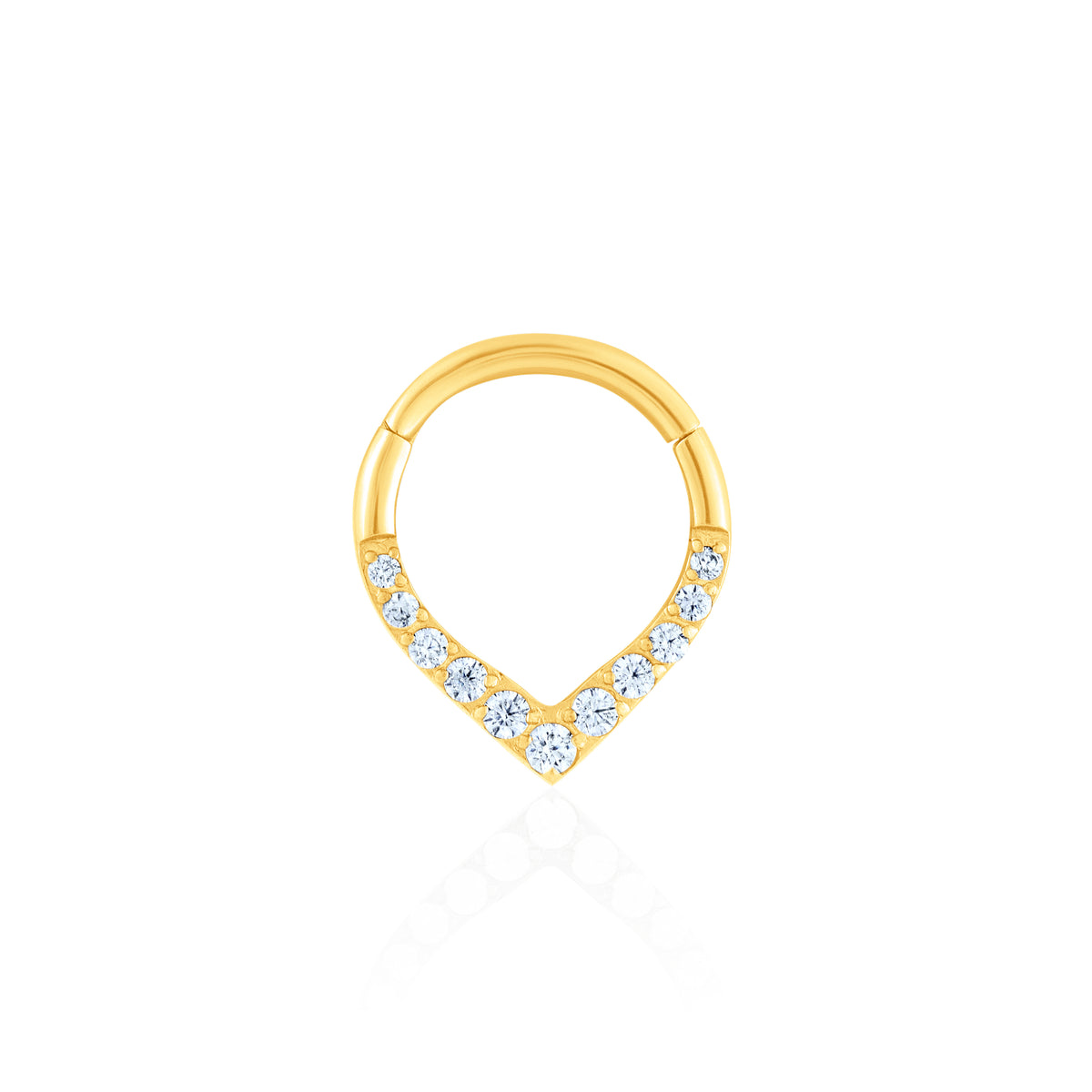 WISH CZ CLICKER IN GOLD